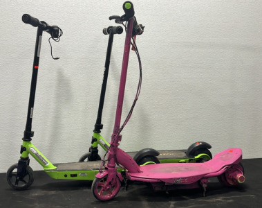 (3) Razor Electric Scooters