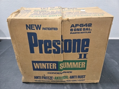 (6) Prestone AF-542 One Gallon Bottles of Concentrate Winter/Summer Anti Freeze-Anti Boil-Anti Rust