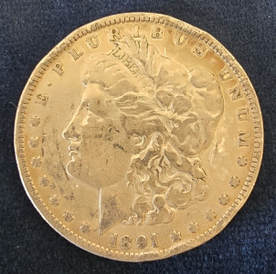 1891 Morgan Silver Dollar- 90% Silver