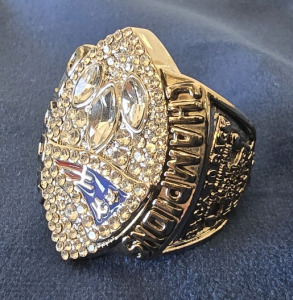 New England Patriots 2004 Super Bowl Replica Ring QB12 Tom Brady Replica- Size 11