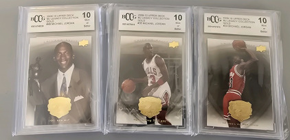 (3) Michael Jordan 2009-10 Upper Deck Cards- BCCG Mint 10 Grades