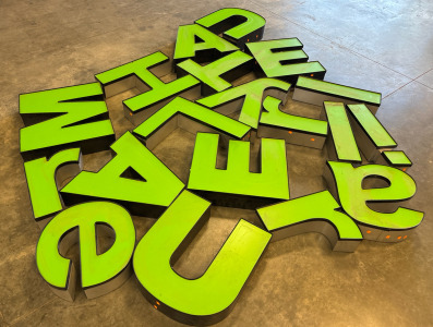 Large Greenlight Sign Letters