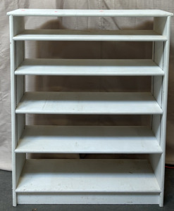 White Shelving Unit With Adjustable Shelves