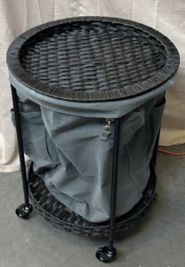 Black Hamper With Wheels
