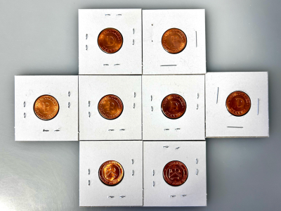 (8) Collectible Treasury United States Mint Uncirculated Philadelphia And Denver Coins
