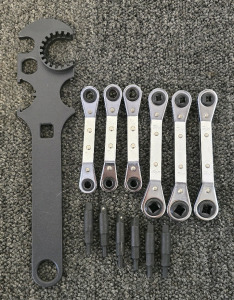 *New* Multi-Function Spanner Nut Wrench, Offset Ratchet Wrenches And Bit Attachments