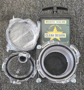 Clear Design3 Inch RV/Camper Waste Valve- New In Box