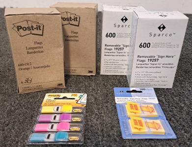 Removable "Sign Here" Flags and Post-It Flags