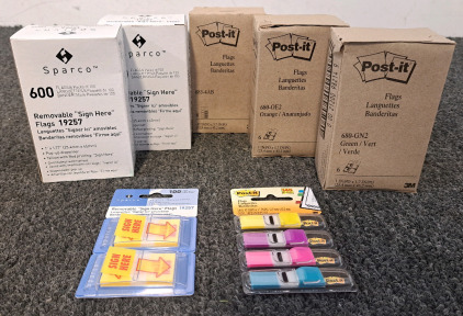 Removable "Sign Here" Flags and Post-It Flags
