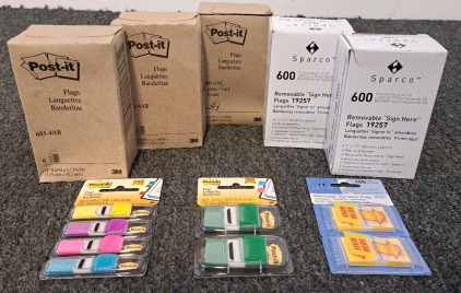 Removable "Sign Here" Flags and Post-It Flags