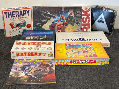 Variety Of Borad Games Including Jitters, Amarillopoly, And More