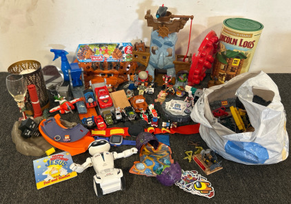 Fisher-Price Jake and the Neverland Pirates Hook's Adventure Rock Playset, Rusteze Car Lightning McQueen Car Other Cars Movie Characters, White Motion Tracker Silverlit Robot With Smart Balance System, Roblox Action Figures With Various Outfits And Skins 
