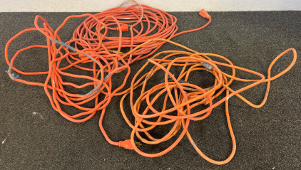 (4) Extention Cords, Longer & Shorter