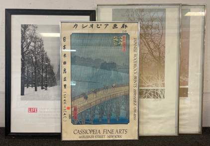 (4) Large Framed Wall Art / Prints