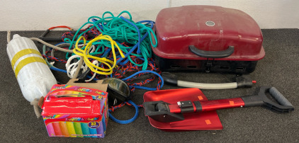 Portable Butane Gas Grill, Boating Ropes & Handles & Buoy, Foldable Shovel & More
