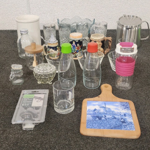 Glassware, Honey Container, Retap Glass Bottles, Steins, And More