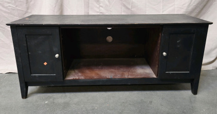 Black Wood TV Stand