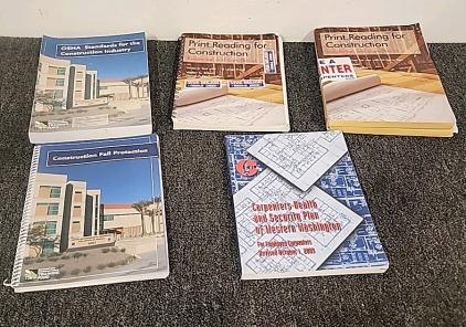 Construction Books .. OSHA .STANDARDS FOR THE CONSTRUCTION INDUSTRY. CONSTRUCTION FALL PROTECTION.. BLUE PRINT READING ..
