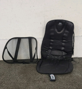 Dr. Scholl's Soothing Full Cushion Massager And A Fellowes Office Suites Mesh Back Support
