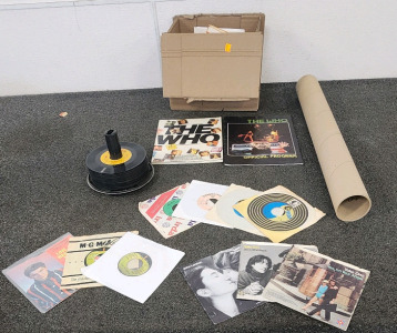 The Who Posters, Books, And A Collection Of Vinyl Records- Including John Lennon, Yoko Ono And More.