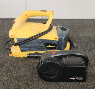 Wagner Flexio 690 High Volume Low Pressure Stationary Paint Sprayer, And A Coleman Rechargable Quick Pump.