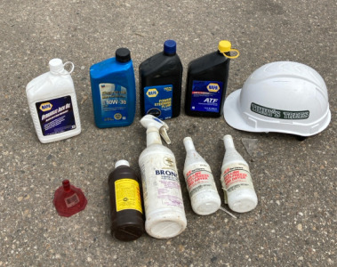 Power Steering Fluid, Motor Oil, Transmission Fluid, Hardhat, & Much More