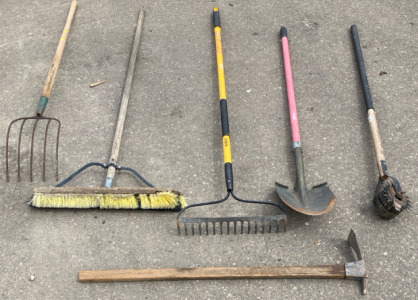 Shovel, Pitchfork, Rake, & Other Household Tools