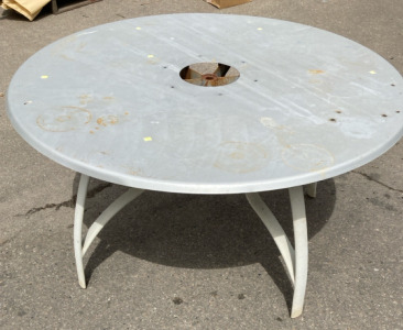 Large Circular Metal Table