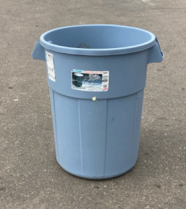 Blue Garbage Can