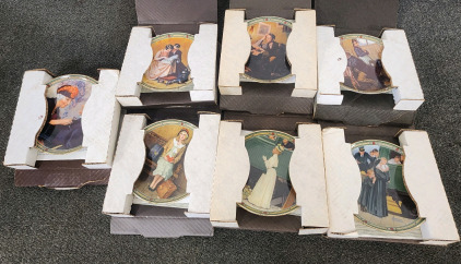 (7) Edwin M Knowles China Co. Collectable Plates With Certificate of Authenticity