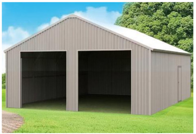KJ Double Garage Steel Barn Shed 33&rsquo;x25&rsquo;