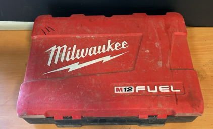 (1) Milwaukee M12 Fuel SDS Plus Rotary Hammer With Charger, Two Spare Batteries, & Milwaukee Case