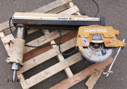 (1) DeWalt PowerShop Radial Arm Saw - 250mm Blade