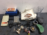 Various Reels, Takle Boxes, Bags, Containers plus more