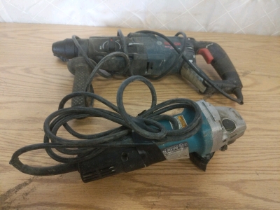 Bosch Bulldog Rotary Hammer and Makita 4.5" Grinder #9557PB