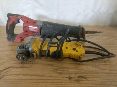 DeWalt 4.5" Angle Grinder #D28402 and Milwaukee Sawzall-No Battery