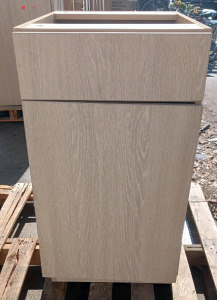 (1) Light Wood Cabinet Base - 25"x18"x10&frac12;" - $300 Retail