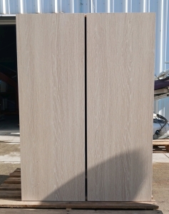 (1) Tall Light Wood Cabinet w/ Double Doors - 30"x25"x42"