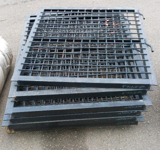 (6) Heavy-Duty Steel Grates - (2) 40&frac14;"x57⅜" (4) 40&frac14;"x45&frac14;"