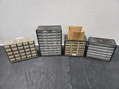 (4) Parts Storage Cabinets w/ Drawers