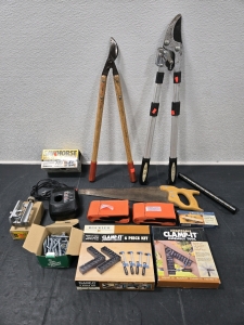 Trail Blazer Extendable Heavy Duty Loppers, Corom Heavy Duty Wood Handle Loppers, (4) Forearm Forklift Moving Straps, & More!
