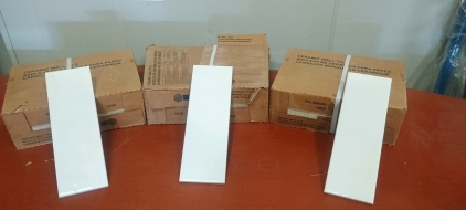 (3) Boxes Marazzi Oxford White Ceramic Wall Tile - 4"x12"