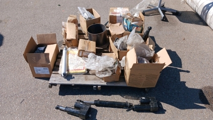 (20+) Industrial Parts Lot - (3) Linear Actuators (1) Johnston Silver Cylinder (1) Boxed Water Pump (15+) Boxes of Misc Parts & More!!