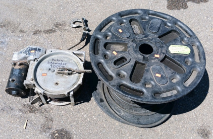 (2) Industrial Tools - (1) Hickey Sidewinder Winch - 9000# (1) Aeroquip Hydraulic Line Spool - Unverified Length