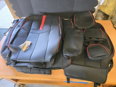 Full Set of LuLuda Leather Seat Civers for SUV (Front Seats, Back Row Seats, & Headrests)