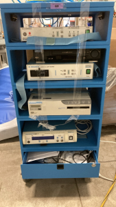 Medical Triad Cart with Medical Instruments & VCR