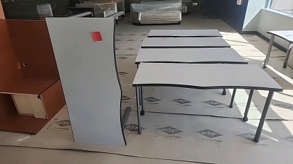 Offsite (5) Steelcase Brand 54" x 24" Table With Wheels