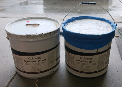 (2) XL Brands Dyna-Stix WDU+ Wood Flooring Adhesive - 4 Gallons Each