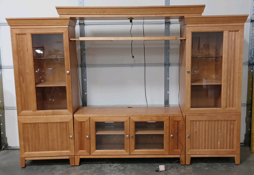 Large Multi-Piece Lighted Entertainment Center/Display