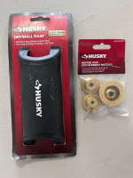 Husky Drywall Tools Including: Welded Mud Pans (12"), Drywall Rasp, Multi Tools, Joint Knives, Jab Saws And Hopper Replacement Nozzles - 2